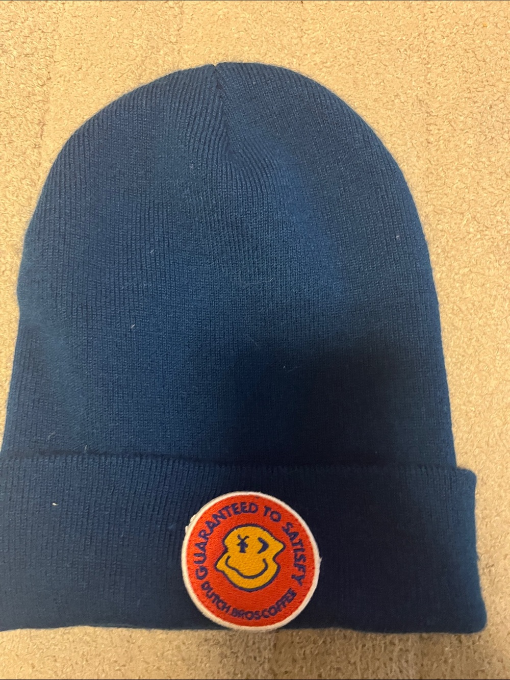Dutch Bros Beanie Hat with Smiley Patch